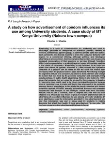 A study on how advertisement use among University stude Kenya