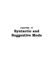 Syntactic and Suggestive Mode