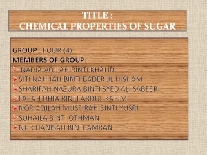 chemical properties of sugar