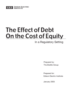 The Effect of Debt on the Cost of Equity in a Regulatory Setting