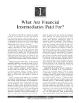 What Are Financial Intermediaries Paid For?