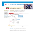 12.7Solve Rational Equations