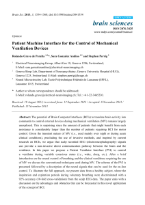 Patient Machine Interface for the Control of Mechanical Ventilation