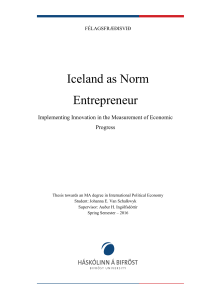 Iceland as Norm Entrepreneur