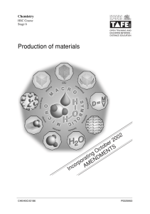 Production of materials