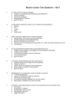 Muscle Lecture Test Questions – Set 3