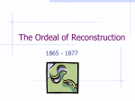The Ordeal of Reconstruction - Anderson School District One