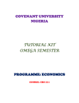 cbs221 tutorial kit - Covenant University