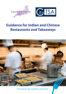 Guidance for Indian and Chinese Restaurants and Takeaways