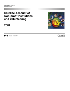 Satellite Account of Non-profit Institutions and