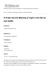 A Probe into the Meaning of Light in the Qur`an and - Al