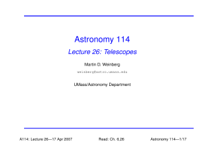 Telescopes - UMass Astronomy