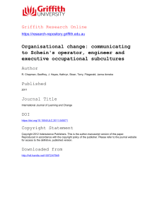 Organisational change: communicating to