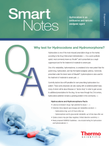 Why test for Hydrocodone and Hydromorphone?
