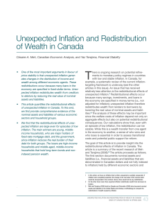 Unexpected Inflation and Redistribution of Wealth