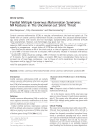 Familial Multiple Cavernous Malformation Syndrome