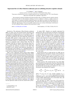 Supersonic flow of a Bose-Einstein condensate past an