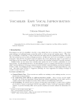 Vocables: Easy Vocal Improvisation Activities