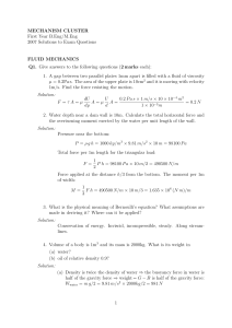 MECHANISM CLUSTER First Year B.Eng/M.Eng 2007 Solutions to