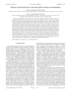 Buoyancy and electrically driven convection models in thin