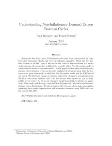 Understanding Non-Inflationary Demand Driven Business Cycles