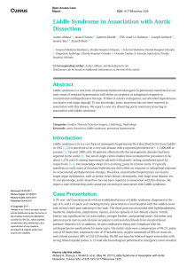 Liddle Syndrome in Association with Aortic Dissection