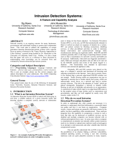 Intrusion Detection Systems - University of California, Santa Cruz