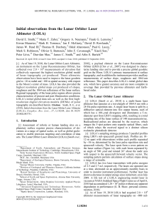 Initial observations from the Lunar Orbiter Laser Altimeter (LOLA)