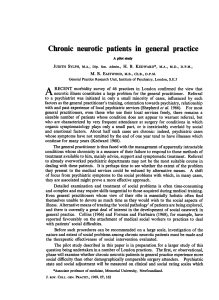 Chronic neurotic patients in general practice