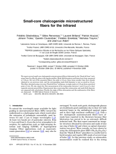 Small-core chalcogenide microstructured fibers for the infrared