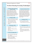 Newborn Hearing Screening Technologies (PDF)