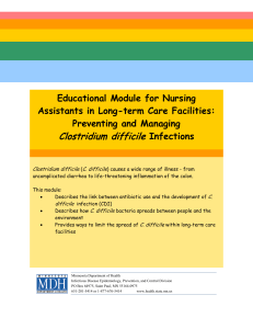 Educational Module for Nursing Assistants in Long-term Care Facilities: Preventing and Managing Clostridium difficile Infections (PDF:708KB/28 pages)