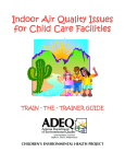 Indoor Air Quality Issues for Child Care Facilities: Train-the-Trainer Guide (PDF)