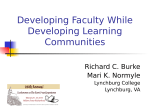 Developing Faculty While Developing Learning Communities
