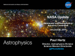 NASA Programs and Budget Updates - Paul Hertz