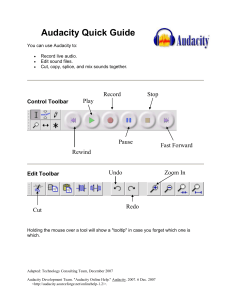 Audacity Quick Guide for kids (36K pdf)