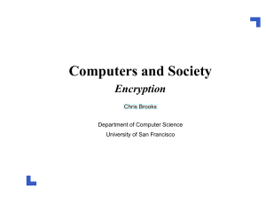 Slides on encryption