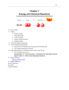 Study Guide Chapter 7: An Introduction to Chemistry