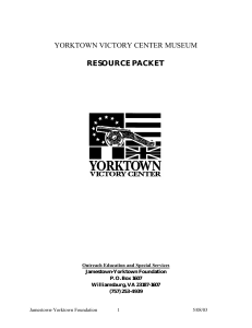 http://www.historyisfun.org/PDFbooks/Yorktown-Teachers%20Resource%20Packet%205-8-03.pdf
