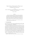 Finite groups, representation theory and combinatorial structures