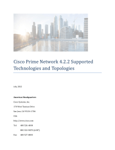 Cisco Prime Network Supported Technologies and Topologies, 4.2.2