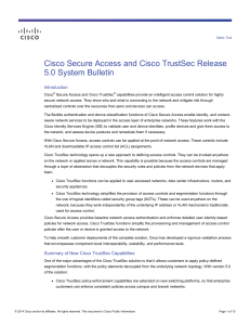 Cisco TrustSec�5.0 - Systemmerkblatt