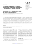 Prenatal programming of postnatal susceptibility to memory impairments: A developmental double jeopardy