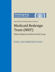 MRT Medical Malpractice Reform Work Group Final Report