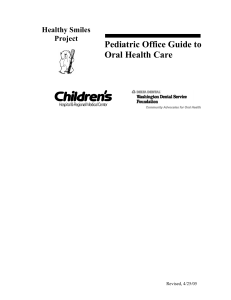 Pediatric Office Guide to Oral Health Care