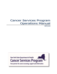 Cancer Services Program Operations Manual 07/13