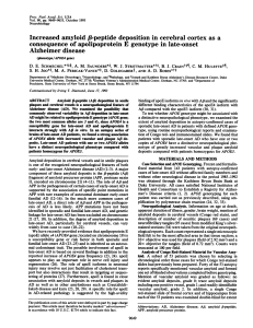 apoE genotype and AD..