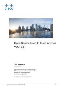 Open Source Used In Cisco AnyRes VOD 9.6