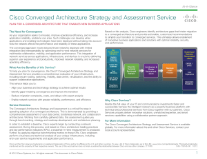 Cisco Converged Architecture Strategy and Assessment Service At-a-glance