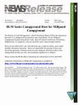 The Bureau of Land Management's (BLM) Roseburg District Office has announced that there is a campground host position open immediately for the Millpond Campground located along Rock Creek, about 45 minutes northwest of Roseburg. Millpond has 12 campsites, a day-use pavilion, and is open through October.